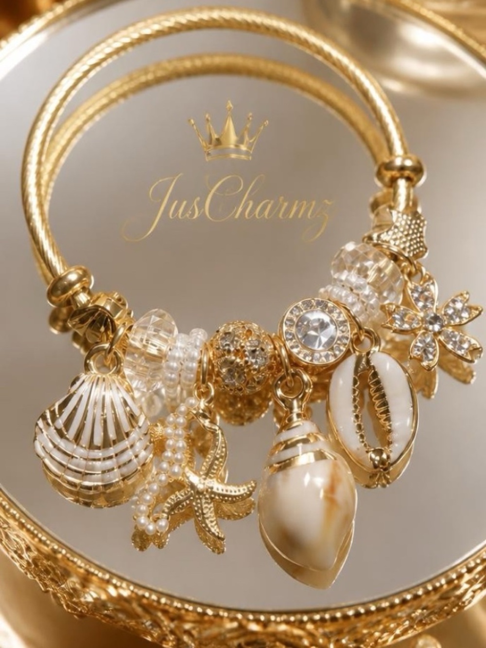 Coastal Seashell Charm Bracelet
